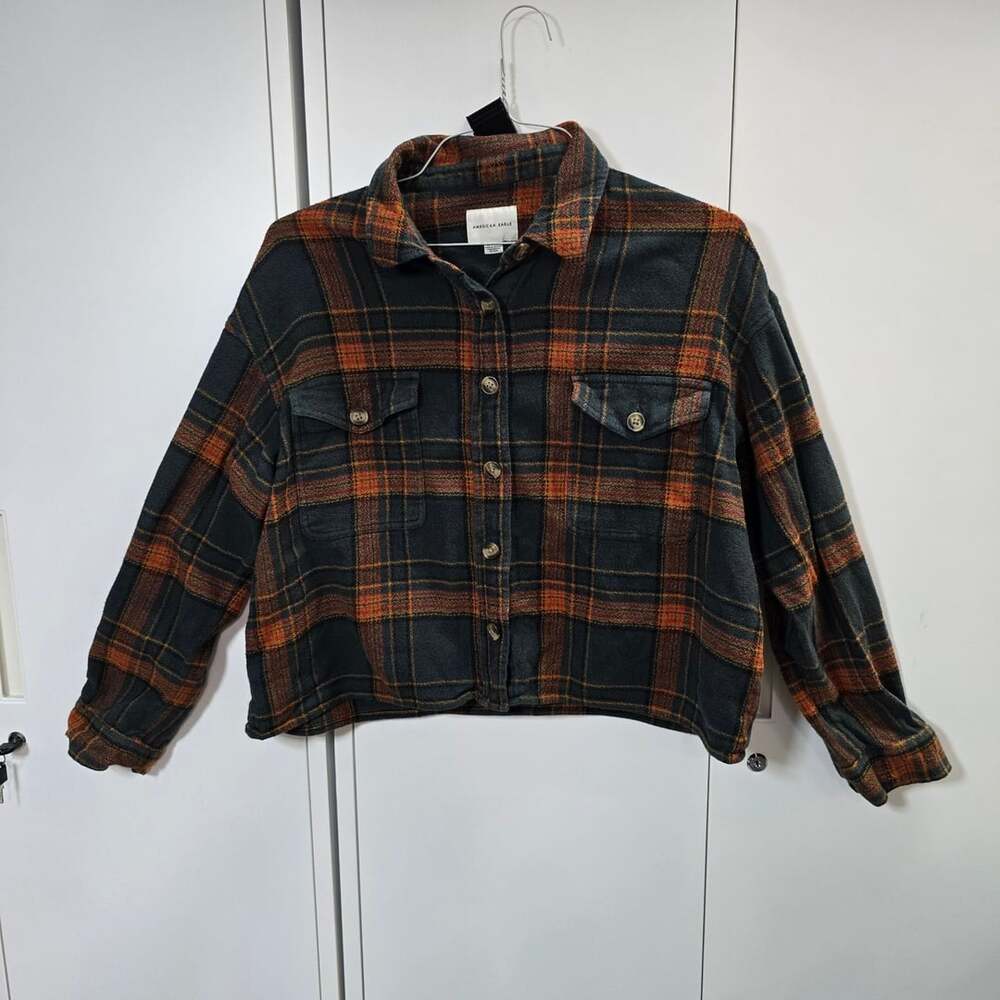 American Eagle Plaid Flannel Shirt Size XL